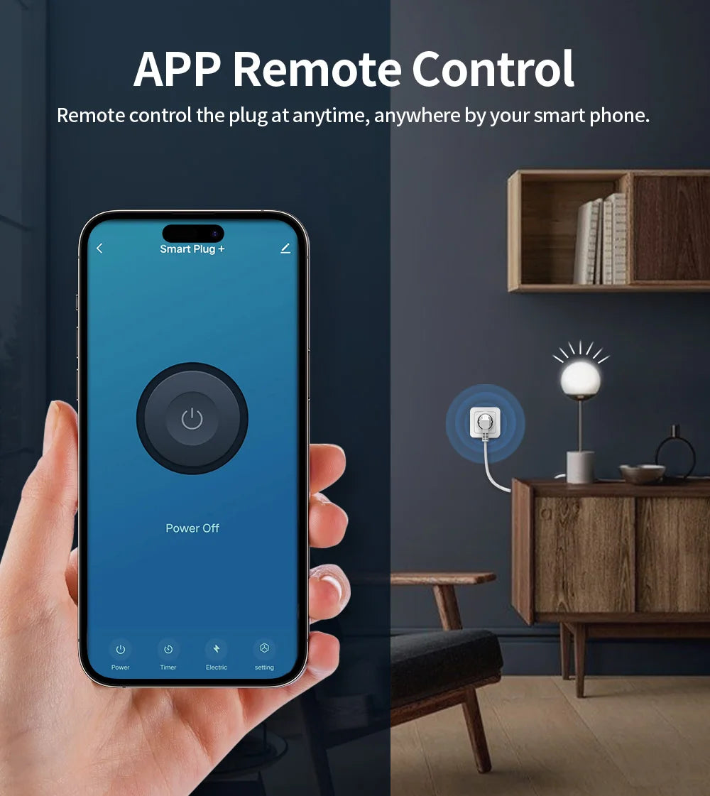 TNCE TUYA Smart Plug WiFi or Zigbee3.0 Socket EU 16A/20A Power Monitor Timing Function Voice Control Work With Alexa Google Home