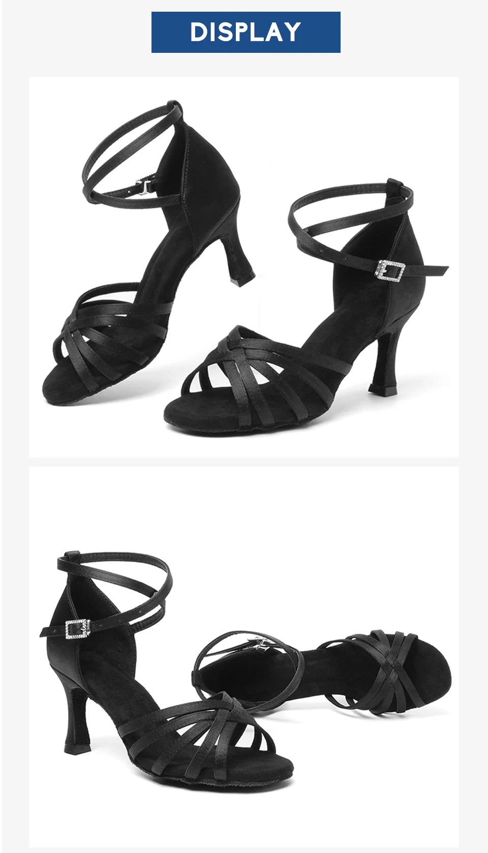 Latin Dance Shoes Women Suede Soles Tango Indood Dancing Shoes Cuban Heels Party High Heel Ballroom Dance Shoes Wholesale