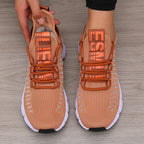 Women's Sports Shoes Mesh Lightweight Soft Sole Jogging Strap Breathable Fashion Sports Walking Casual Tennis Flat Shoes for Men