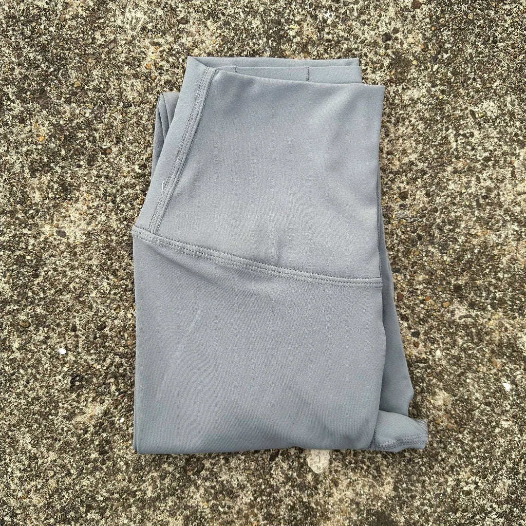 Solid Color Back Waist Pocket High Waist Yoga Legging Women Sport Cropped Pants Butter Athletic Gym Comprehensive Training Jog