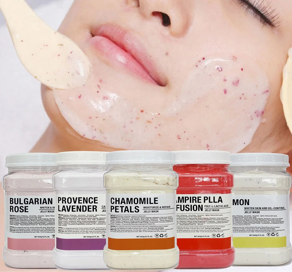 6PCS Jelly Mask Powder Wholesale 650G Professional  Masks Beauty Salon Use Facial Skin Care Products