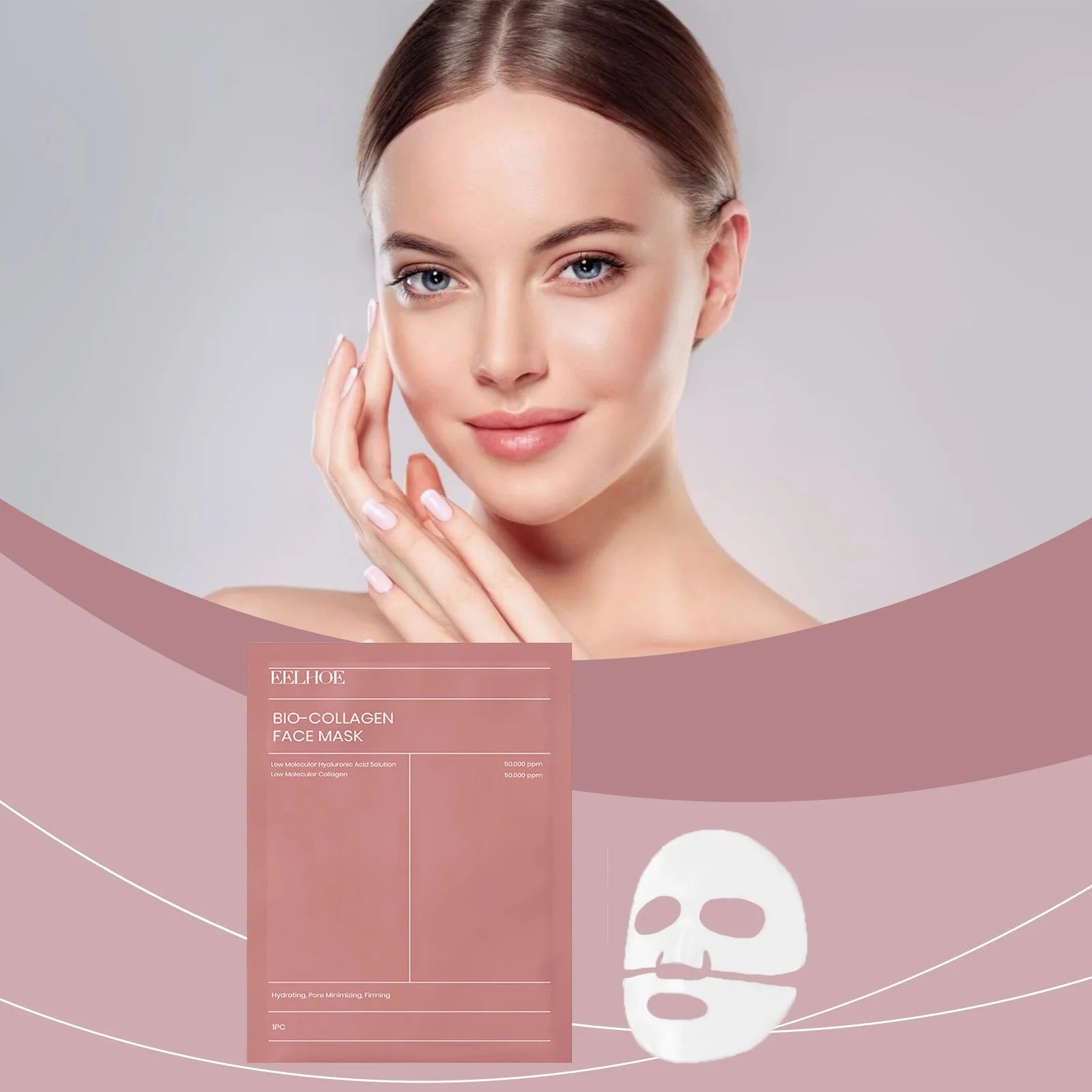 Bio Collagen Face Mask3/ 5/10pcs, Deep Hydrating, Pore Minimizing, Moisturizing Overnight Mask for All Skin Types ﻿
